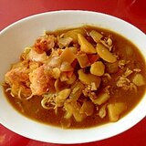  残ったカレーでカレーそば